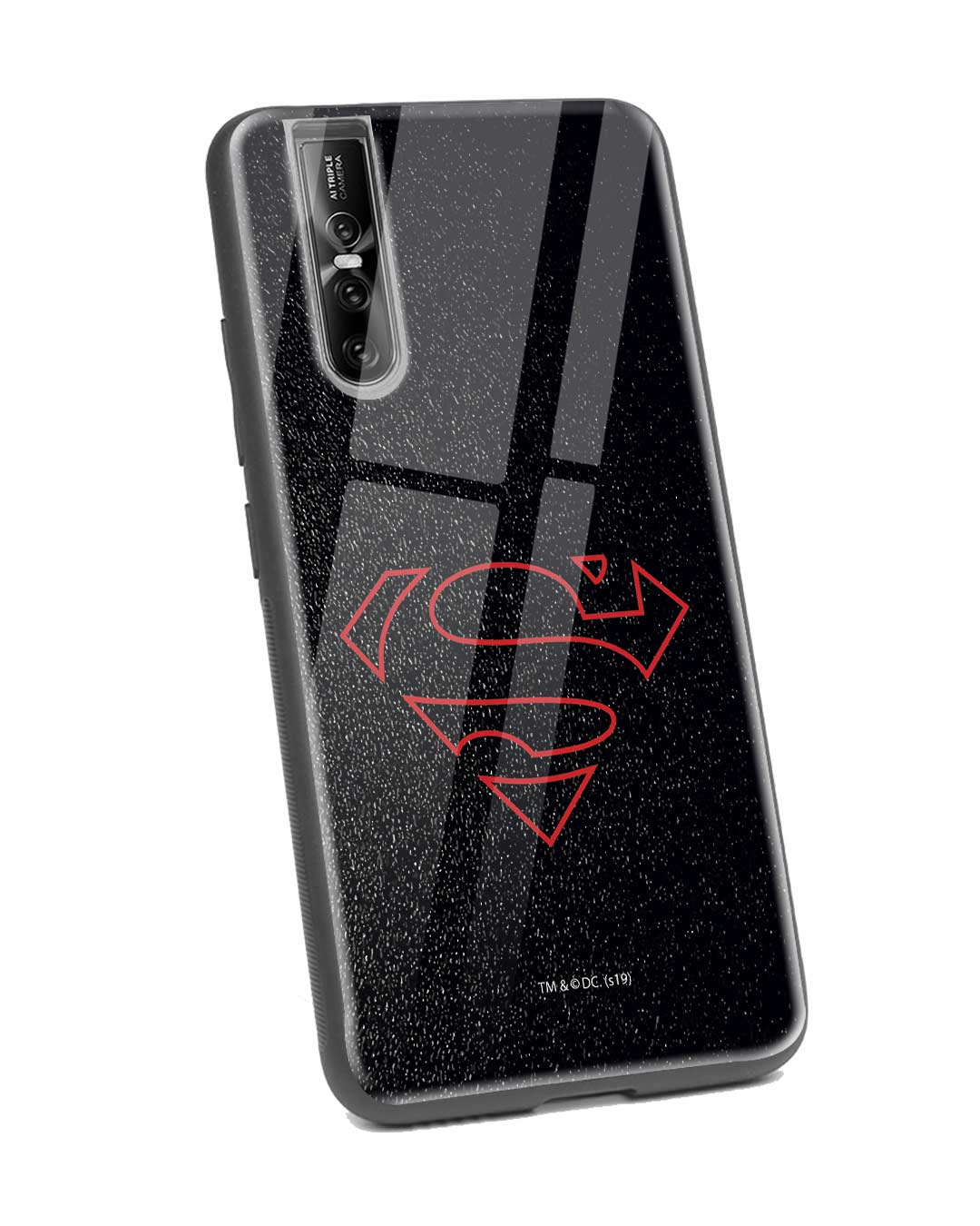 Shop Highlighted Superman Vivo V15 Pro Glass Mobile Cover-Back