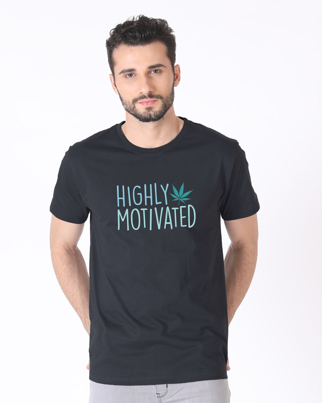 Shop Highly Motivated Half Sleeve T-Shirt-Back