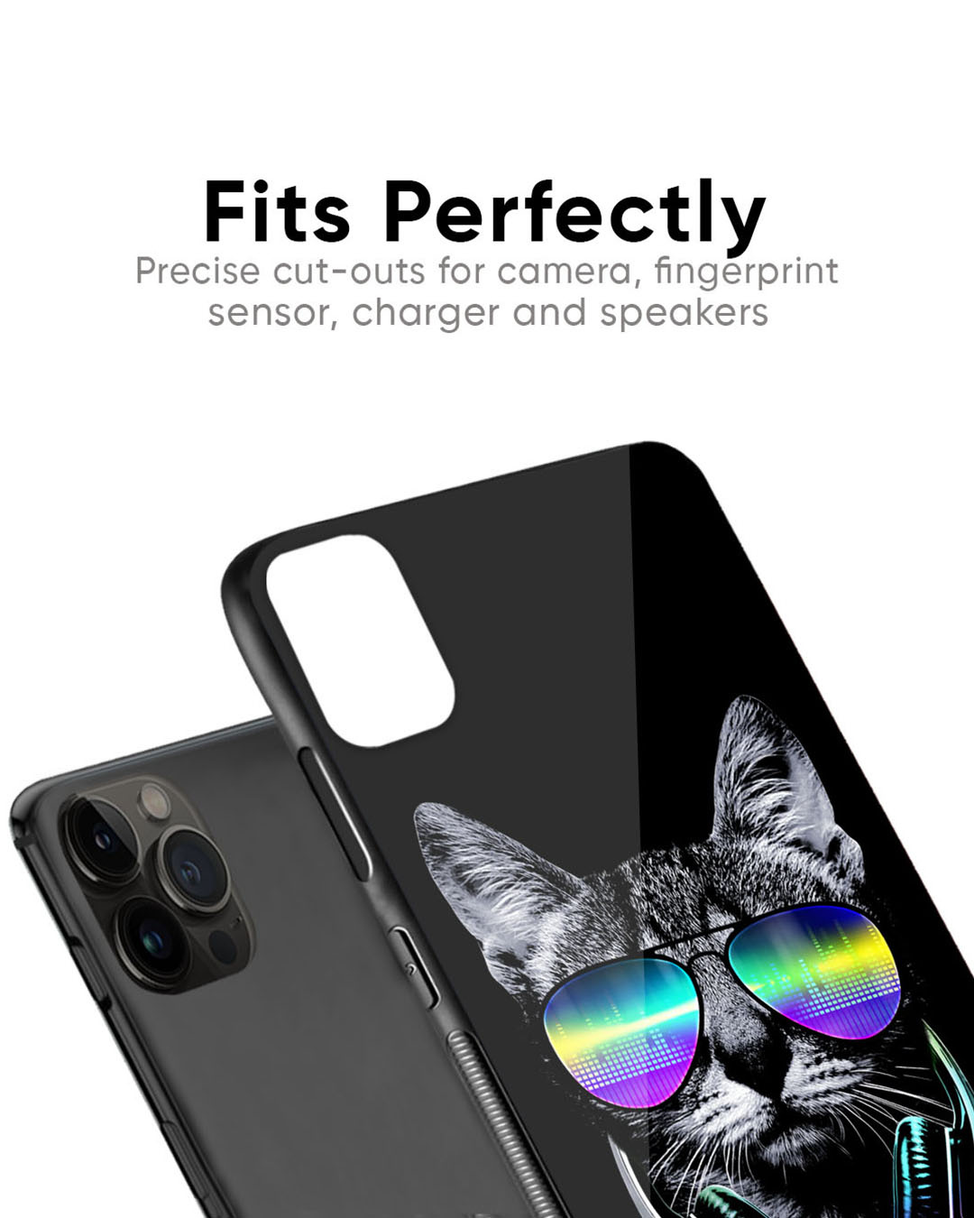 Shop Hip Cat Premium Glass Case for Apple iPhone 11 Pro (Shock Proof, Scratch Resistant)-Back