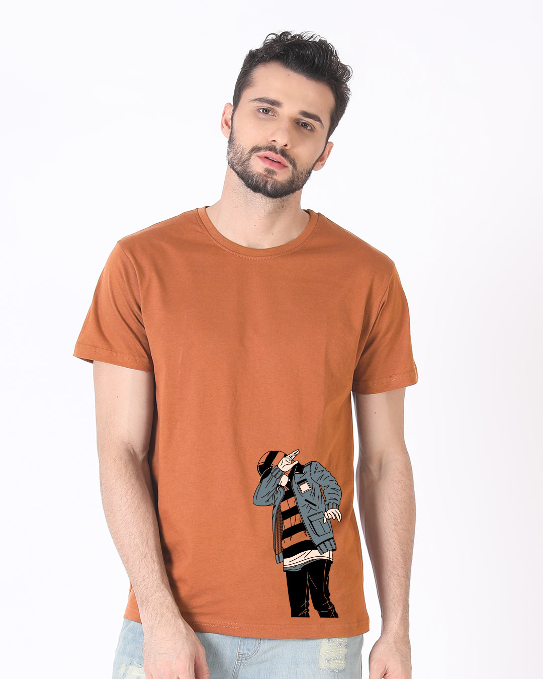 Shop Hip Hop Boy Half Sleeve T-Shirt-Back