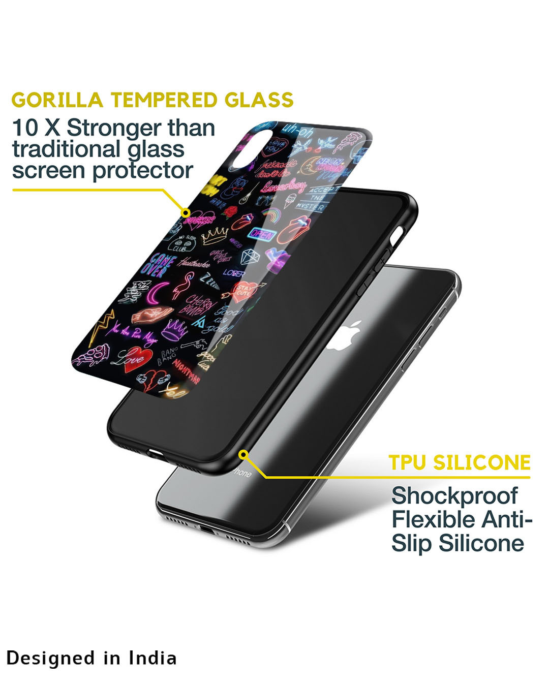 Shop Accept The Mystery Glass Case For Iphone 12 Pro Max-Back