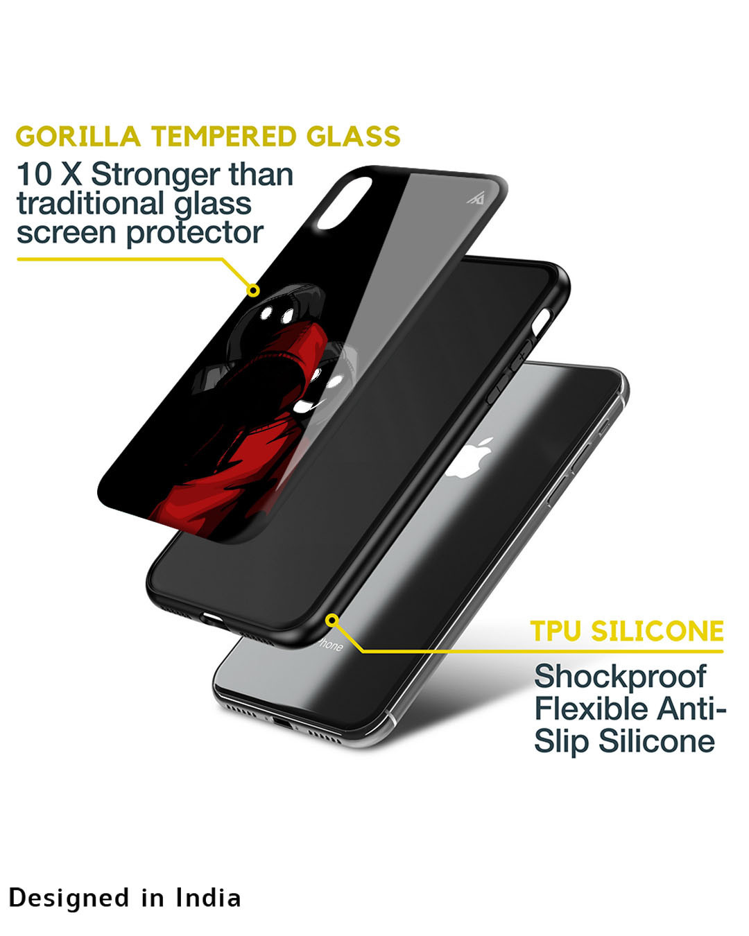 Shop Shadow Character Glass Case For Iphone 12 Pro Max-Back