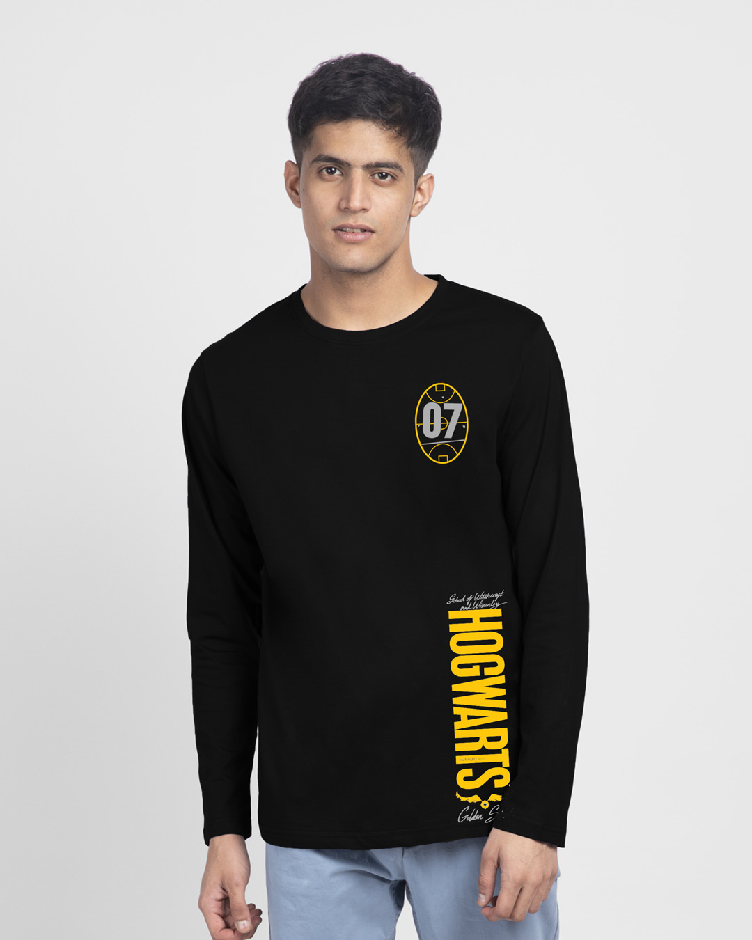 Shop Hogwarts 07 Full Sleeve T-Shirt Black (HPL)-Back
