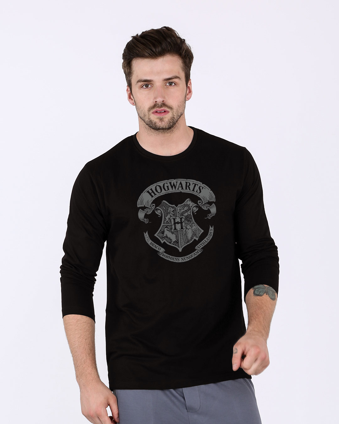 Buy Hogwarts Crest Full Sleeve T-Shirt (HPL) Online At Bewakoof