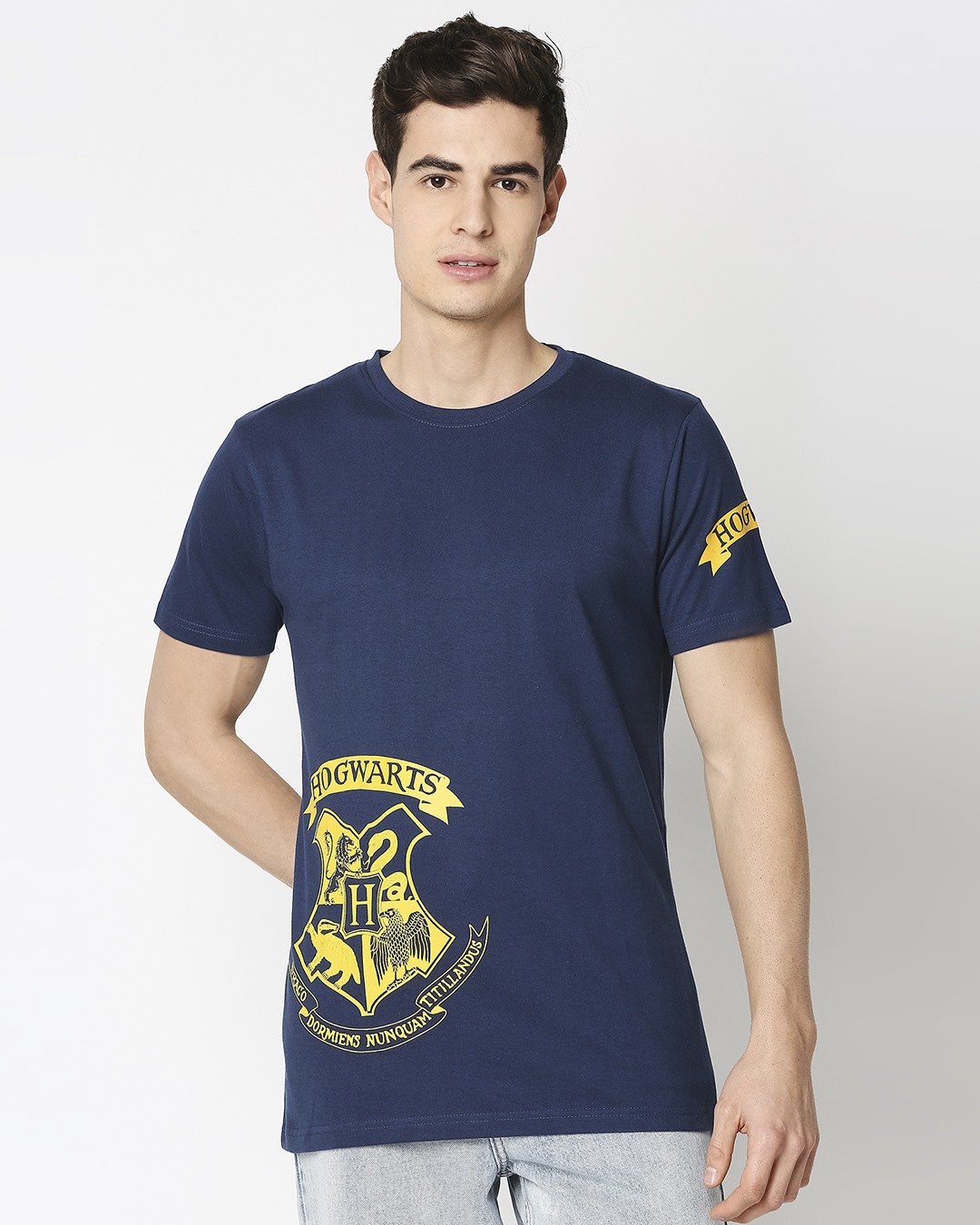 Shop Hogwarts Half Sleeves T-Shirt (HPL)-Back