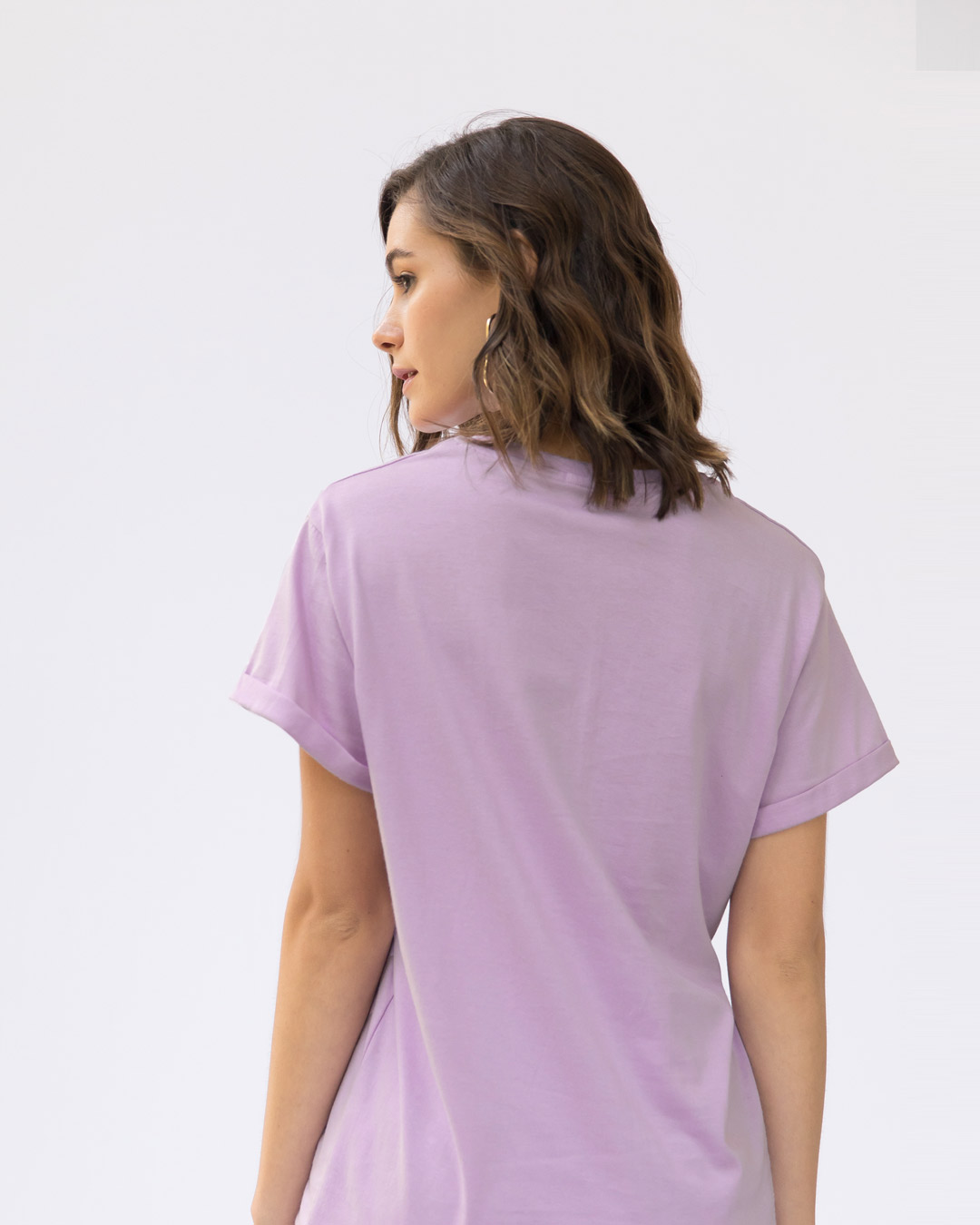 Shop Hogwarts Lilac Boyfriend T-Shirt (HPL)-Back