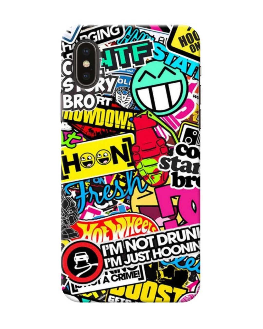 Shop Hoon Abstract Printed Designer Hard Cover For iPhone X (Impact Resistant, Matte Finish)-Front