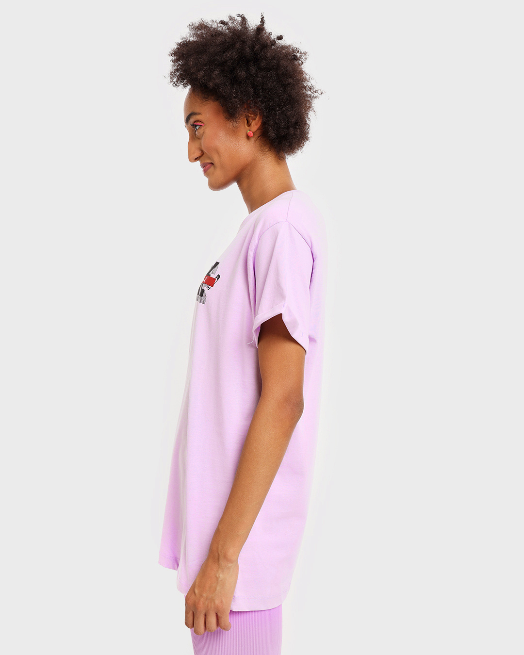 Shop Women's Purple Hope Need Typography Boyfriend T-shirt-Back
