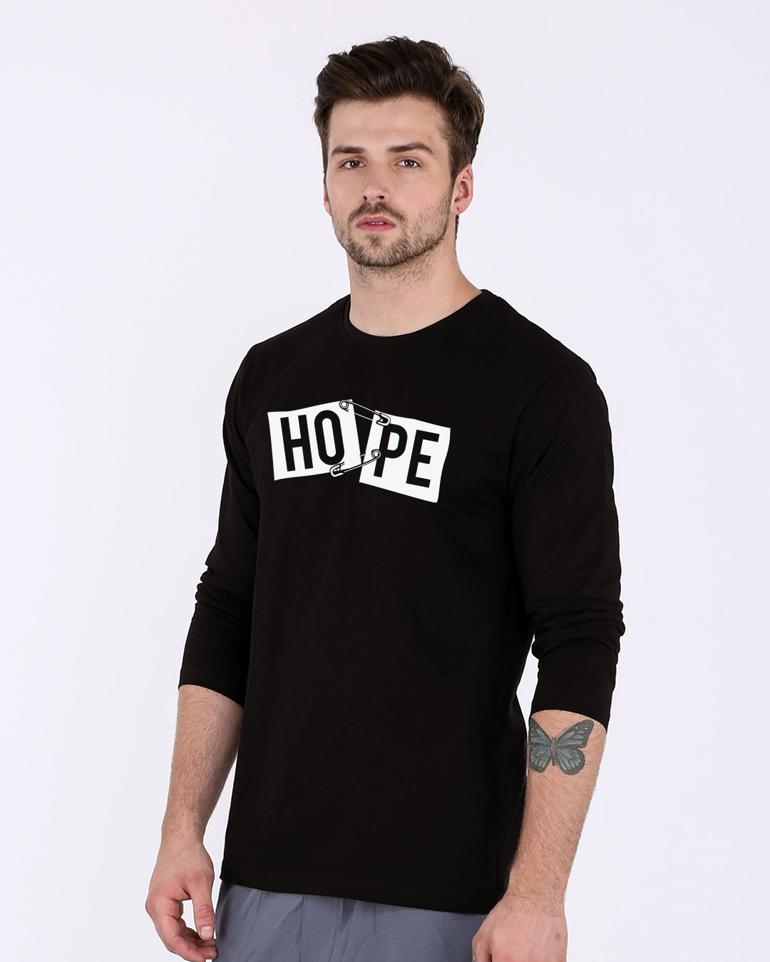 Shop Hope Pin Full Sleeve T-Shirt-Back