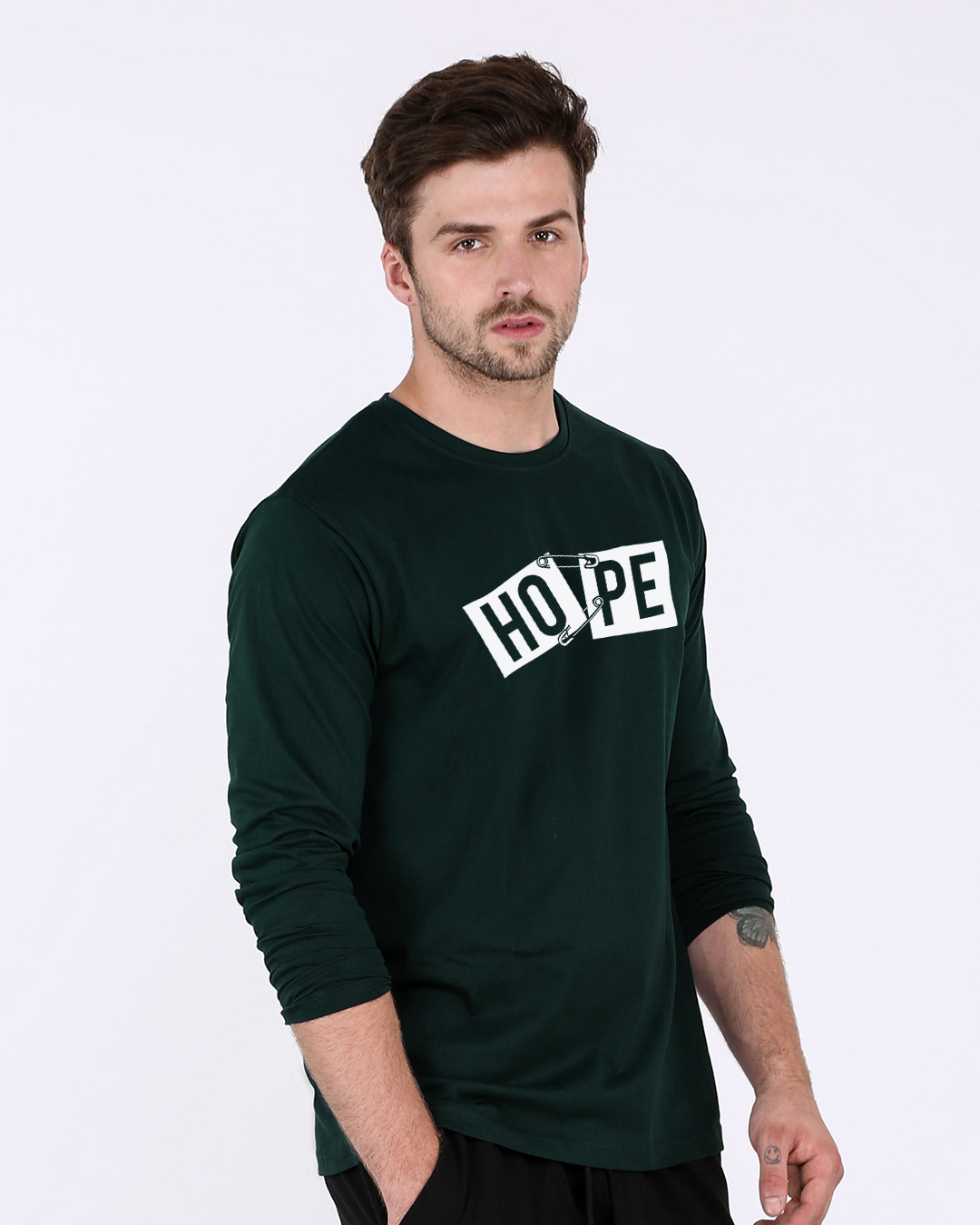 Shop Hope Pin Full Sleeve T-Shirt-Back