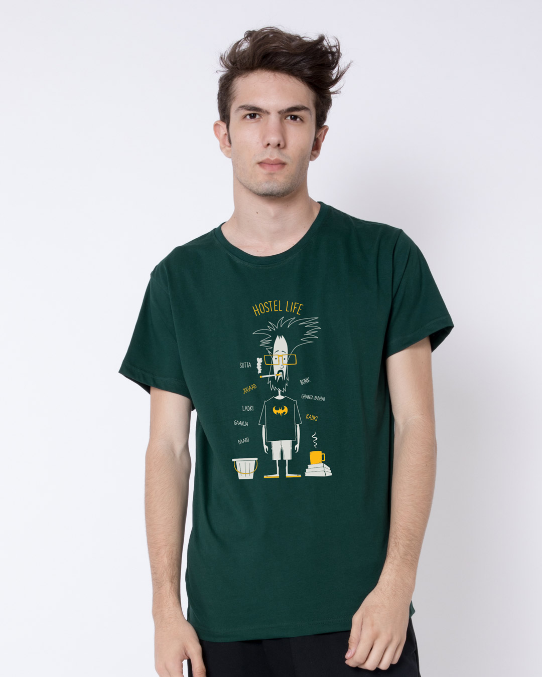 Shop Hostel Life Half Sleeve T-Shirt-Back