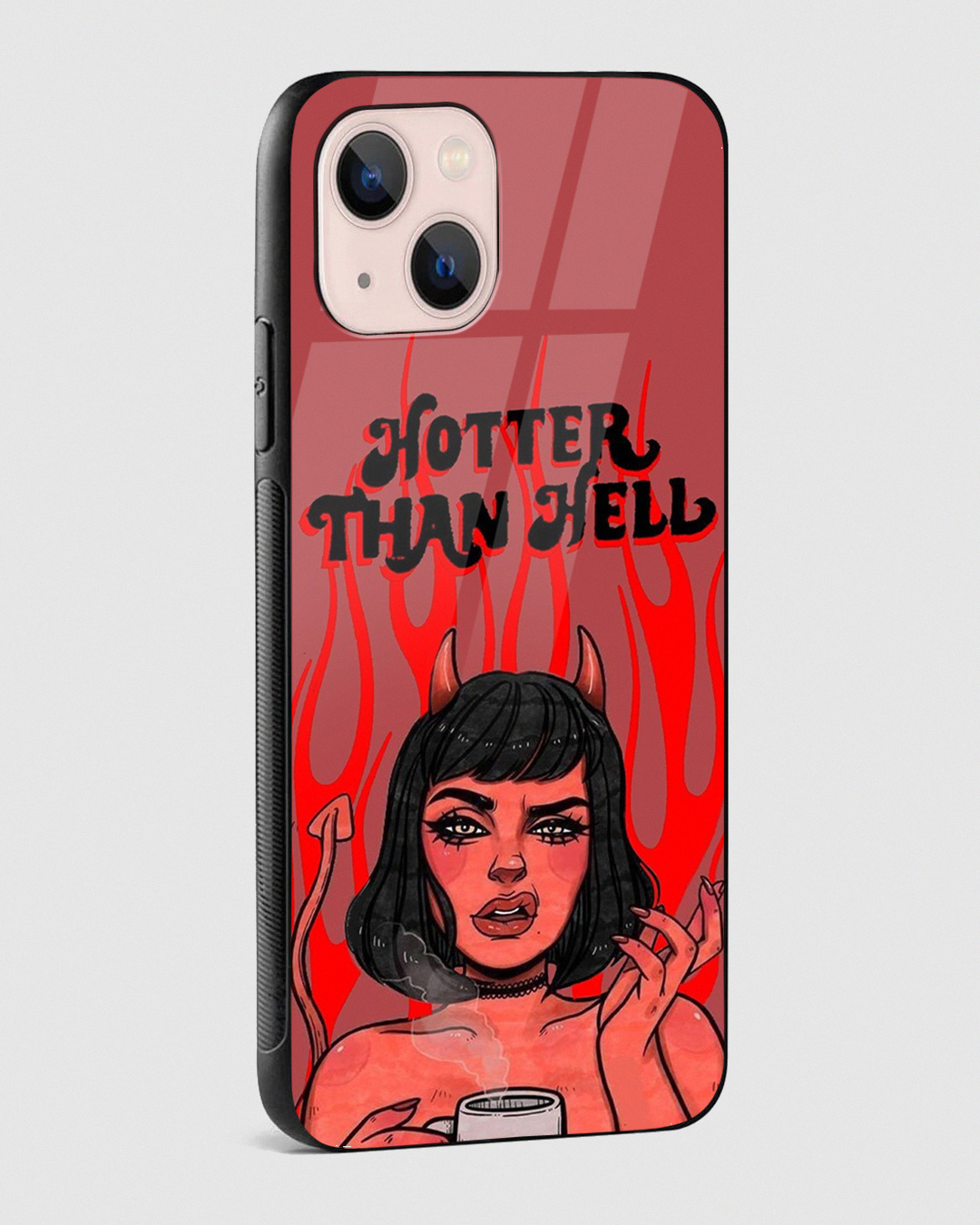 Shop Hotter Than Hell Premium Glass Case for Apple iPhone 15-Back