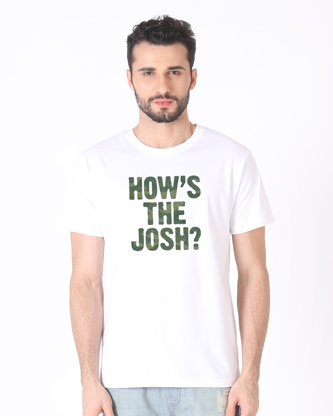 Shop How's The Josh Half Sleeve T-Shirt-Back