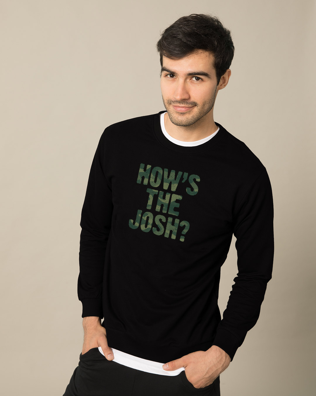 Shop How's The Josh Light Sweatshirt-Back