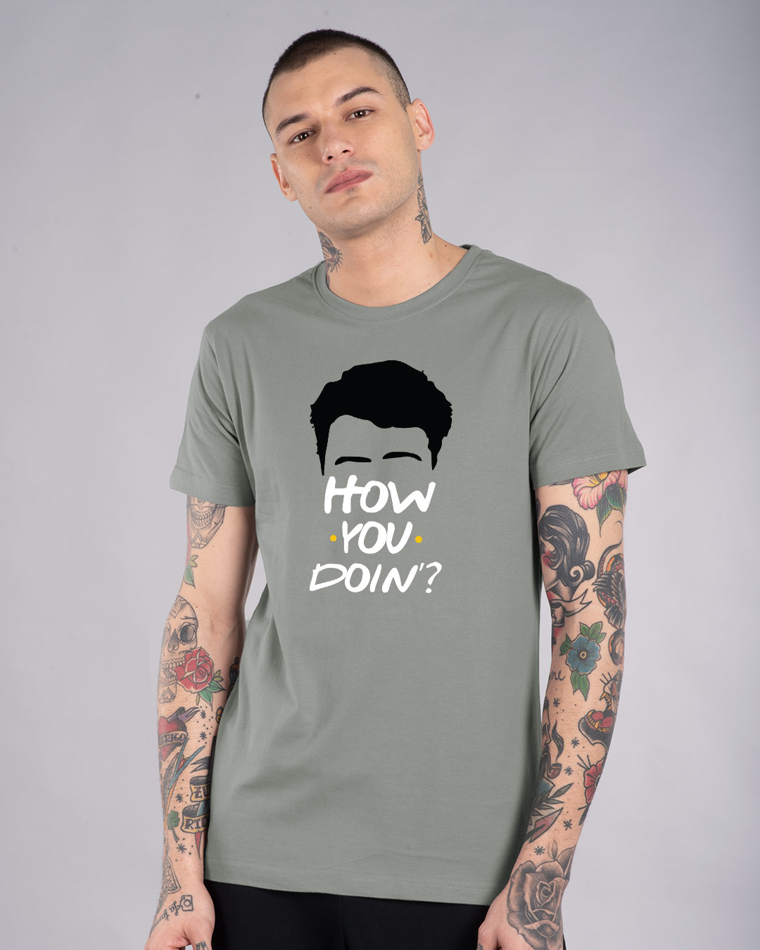 Shop How You Doin' Joey Half Sleeve T-Shirt (FRL)-Back