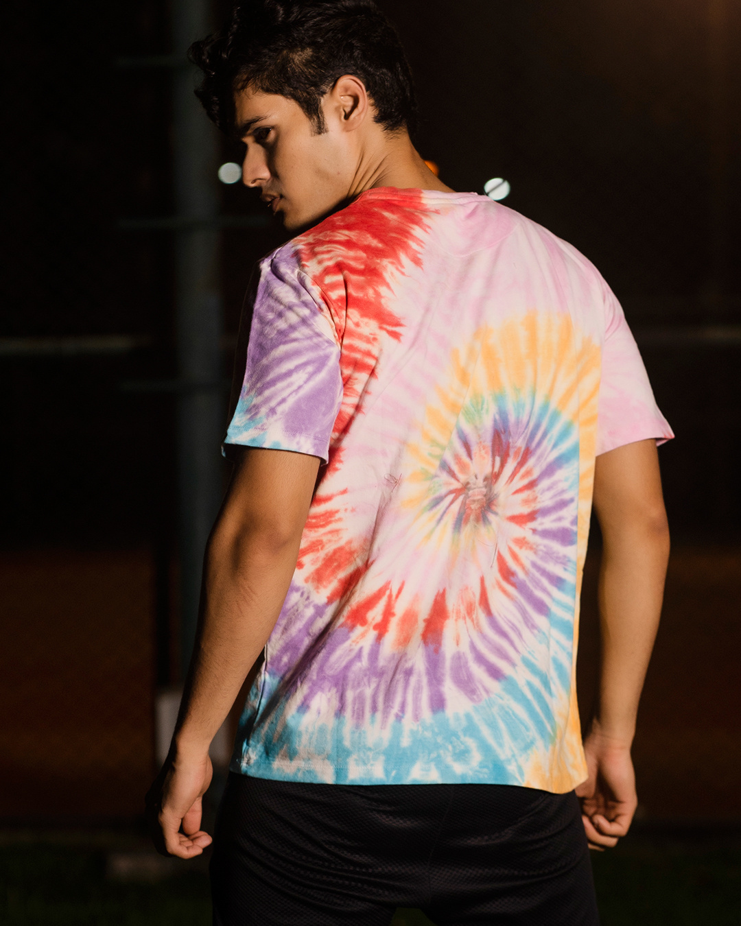 Shop Tie Dye Unisex Rainbow Tee-Back