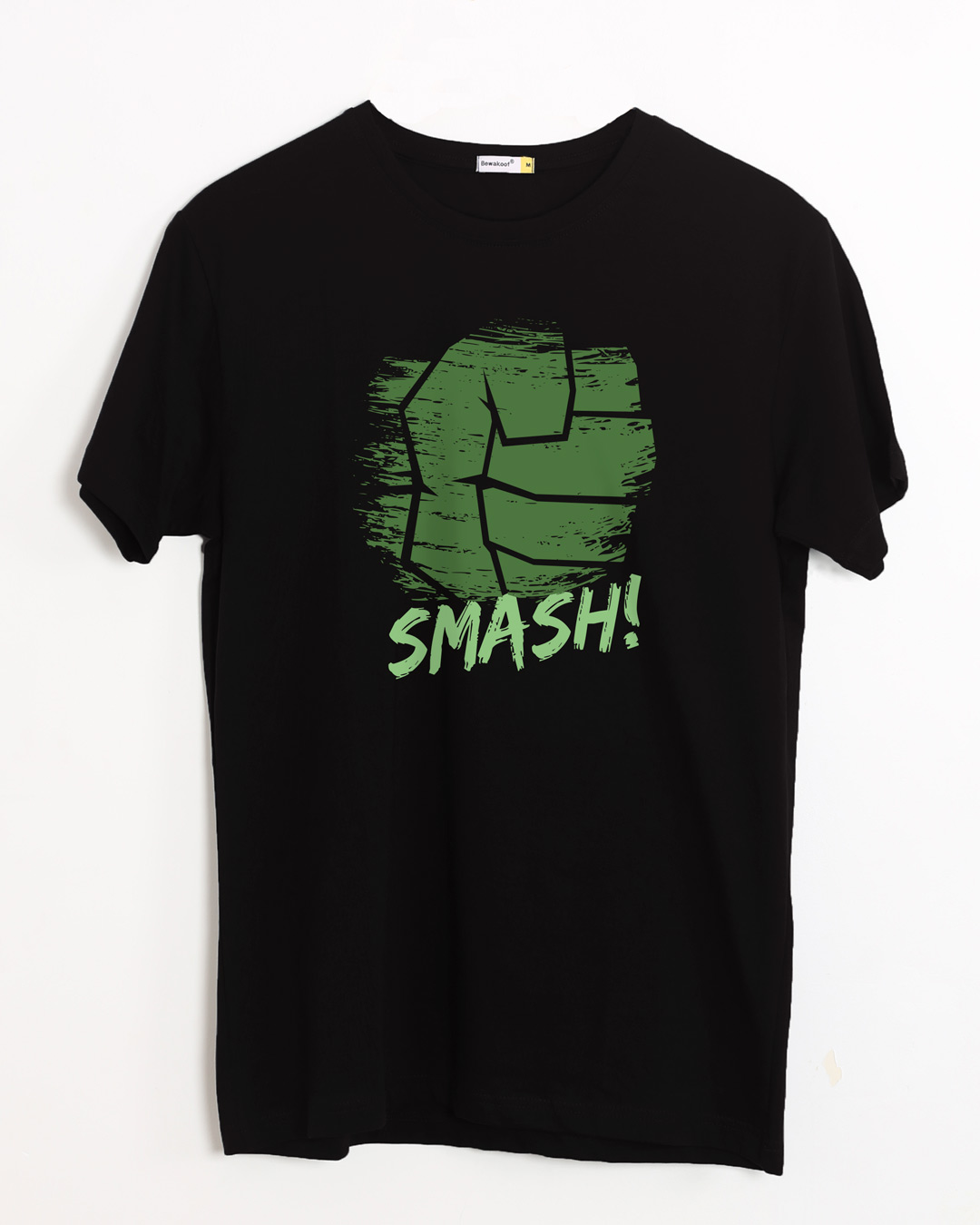 

Hulk Fist Half Sleeve T-Shirt (AVEGL) Men' Printed T-Shirts Bewakoof.com, Black