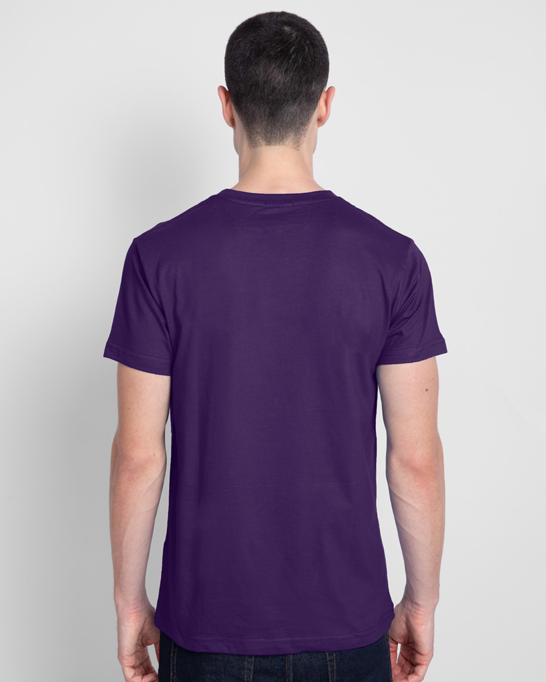 Shop Hum Jaise Hai Half Sleeve T-Shirt Parachute Purple-Back