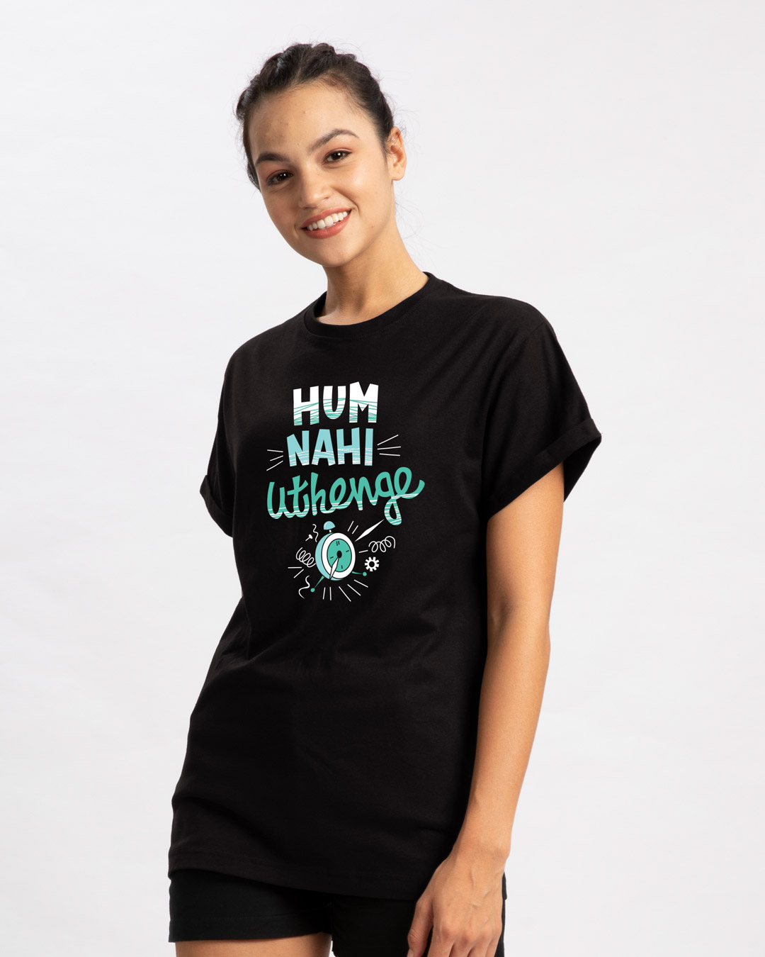 Shop Hum Nahi Uthenge Boyfriend T-Shirt-Back