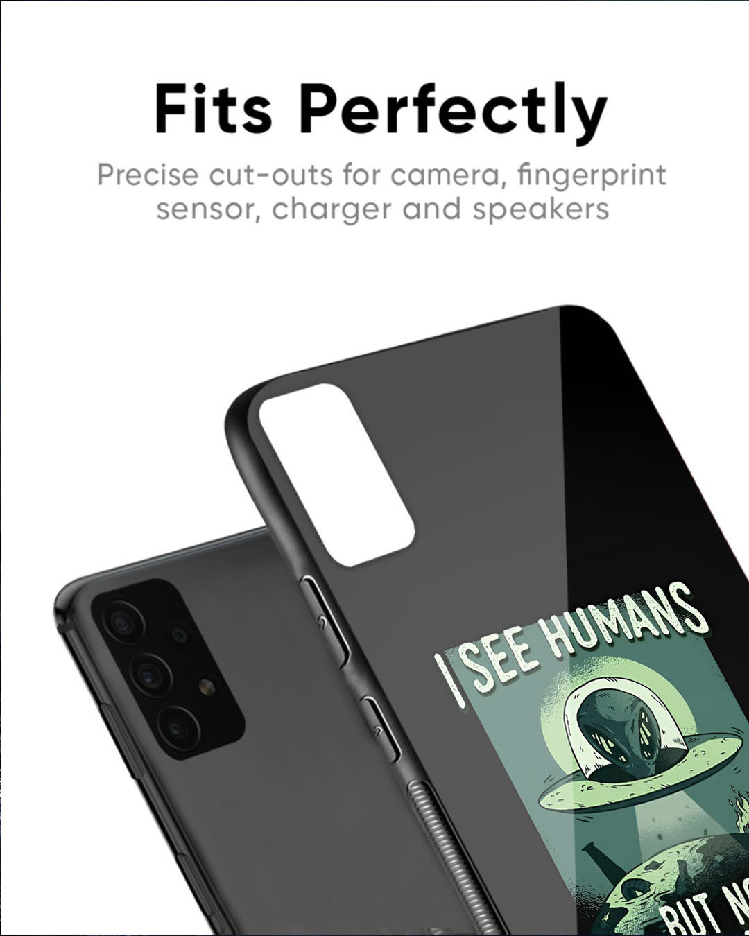 Shop Humanity Dead Premium Glass Case for OnePlus Nord CE4 5G(Shock Proof, Scratch Resistant)-Back