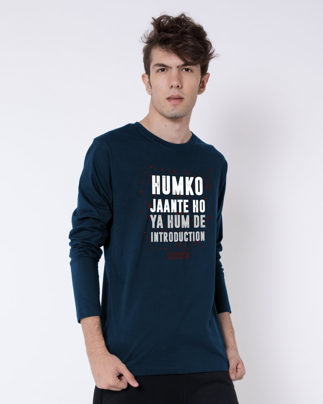 Shop Humko Jaante Ho Full Sleeve T-Shirt-Back