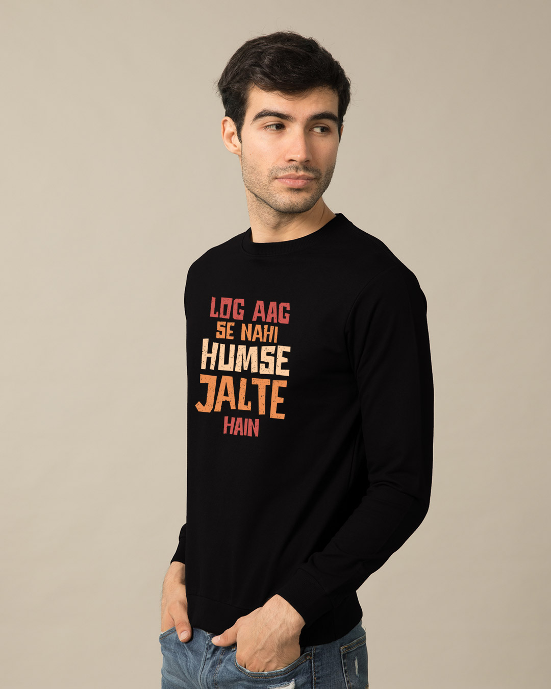 Shop Humse Jalte Hain  Sweatshirt-Back