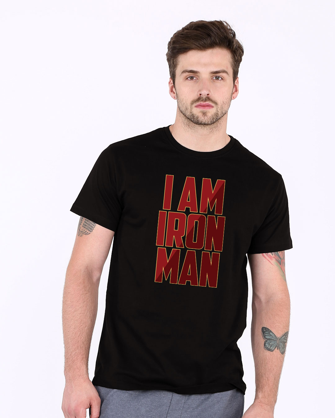 Shop I Am Iron Man Half Sleeve T-Shirt (AVL)-Back