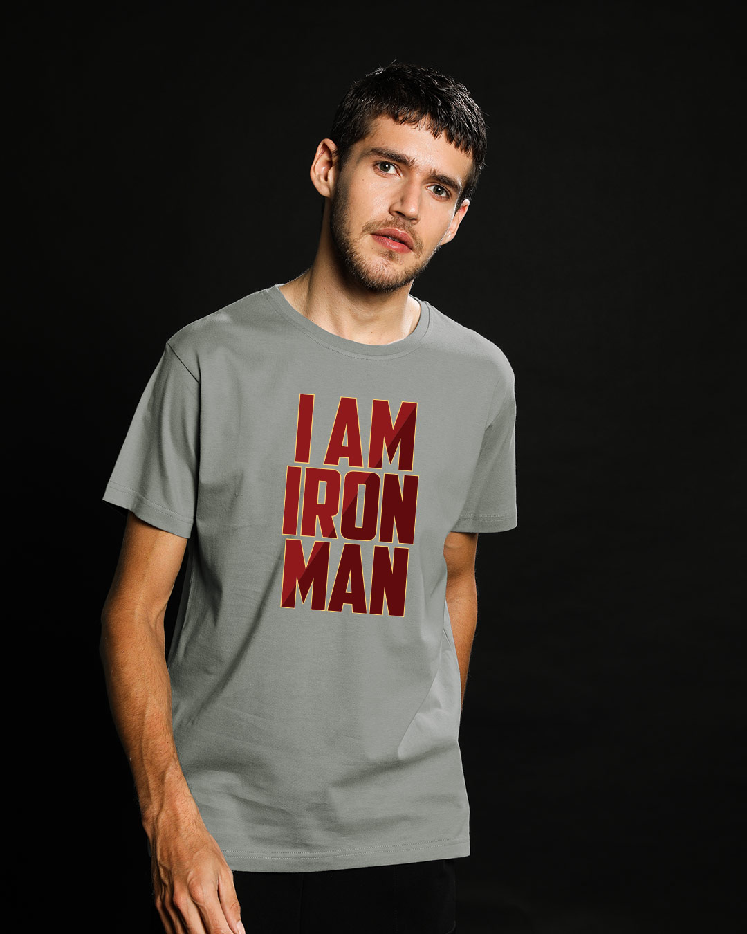 Shop I Am Iron Man Half Sleeve T-Shirt (AVL)-Back