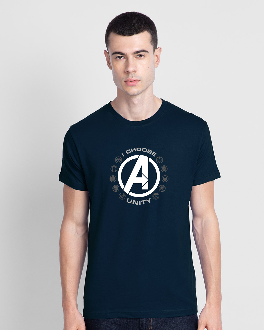 Shop I Choose Unity Half Sleeve T-Shirt (AVL) Navy Blue-Back