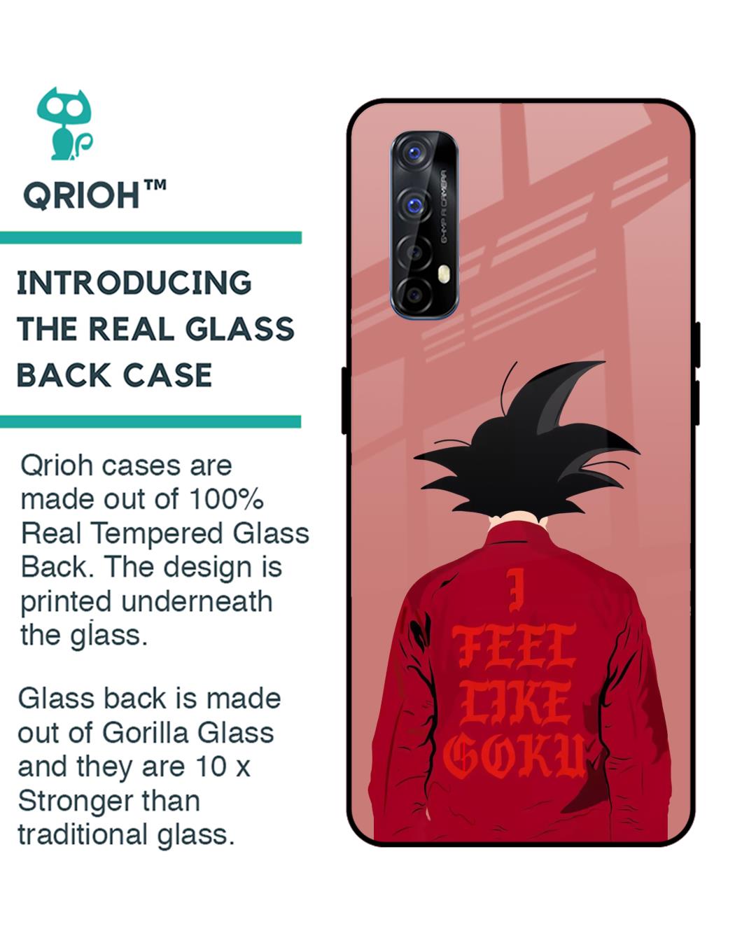 Shop I Feel Like Goku Premium Glass Case for Realme 7 (Shock Proof, Scratch Resistant)-Back