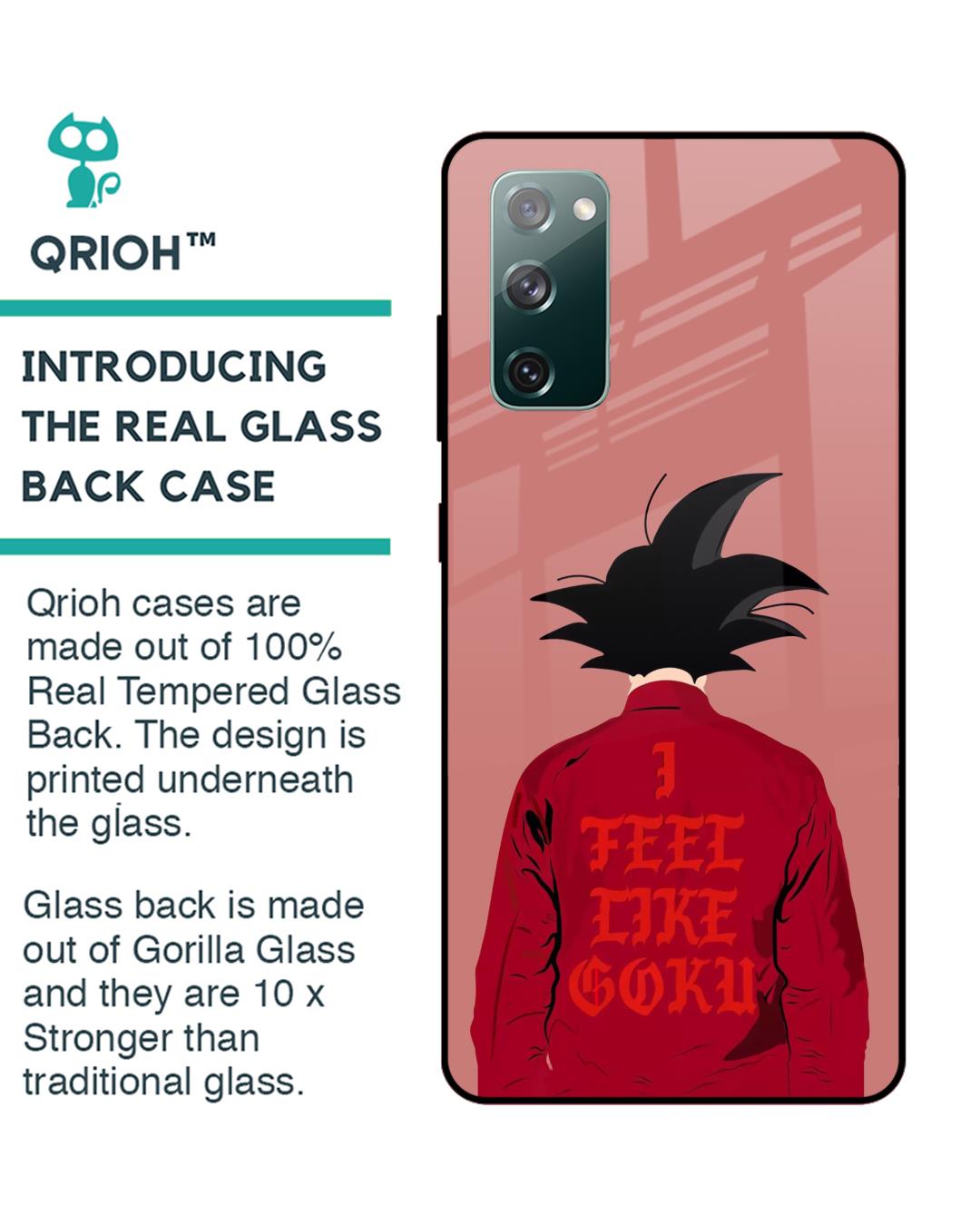 Shop I Feel Like Goku Premium Glass Case for Samsung Galaxy S20 FE (Shock Proof,Scratch Resistant)-Back