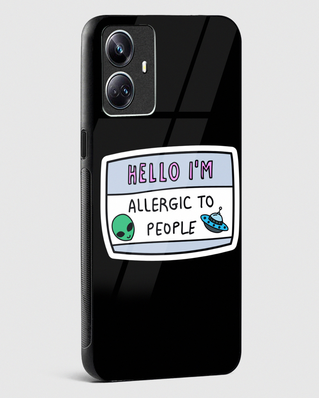 Shop I'm Allergic To People Premium Glass Case for Realme 10 Pro Plus 5G-Back