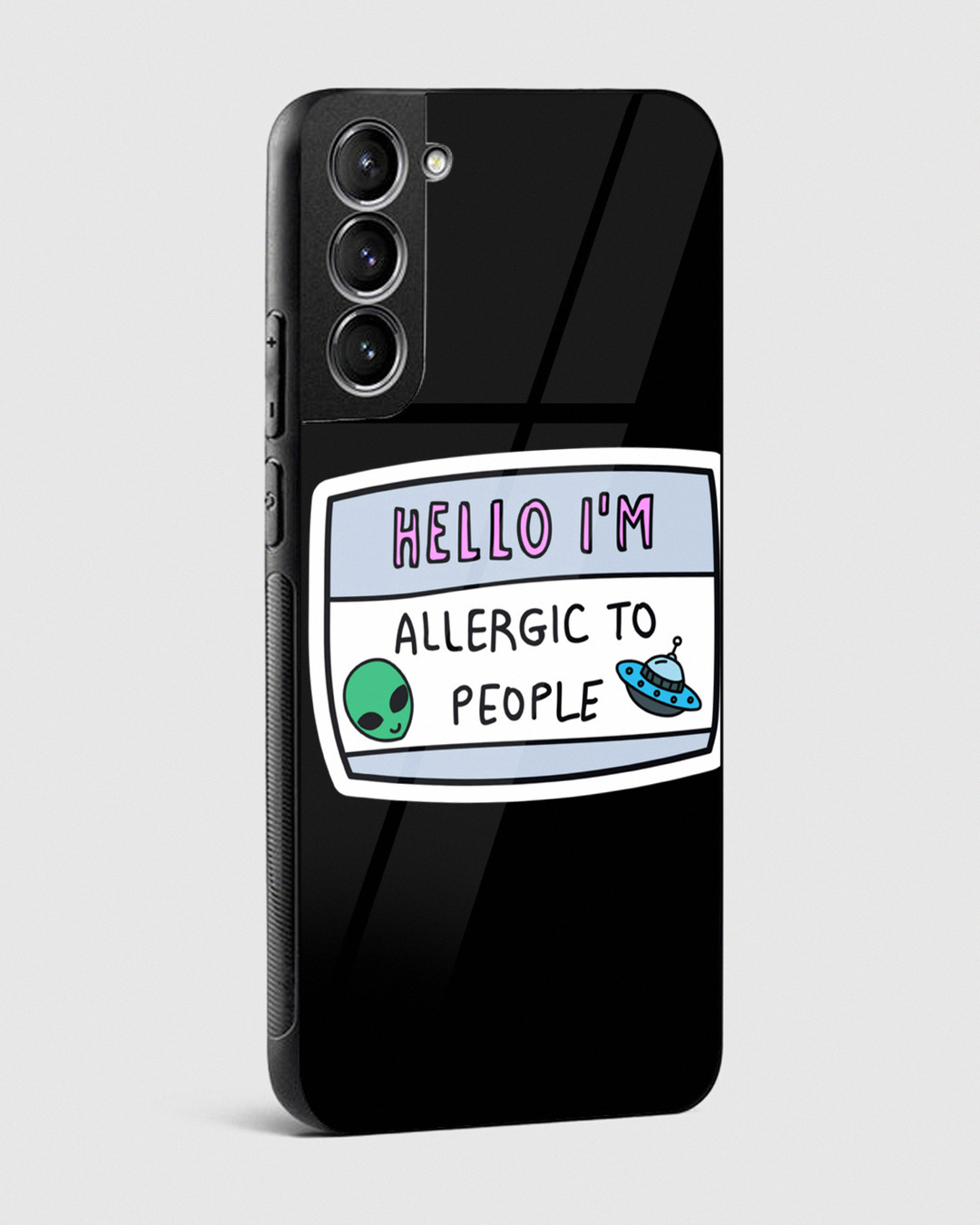 Shop I'm Allergic To People Premium Glass Case for Samsung Galaxy S21 FE 5G-Back