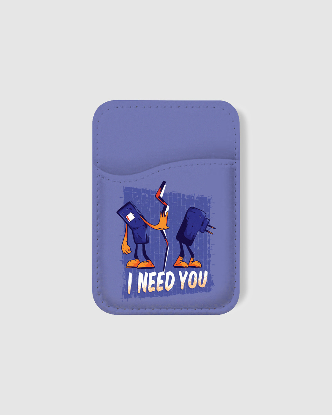 Shop I Need Your Charger Printed Mobile Card Holders-Back