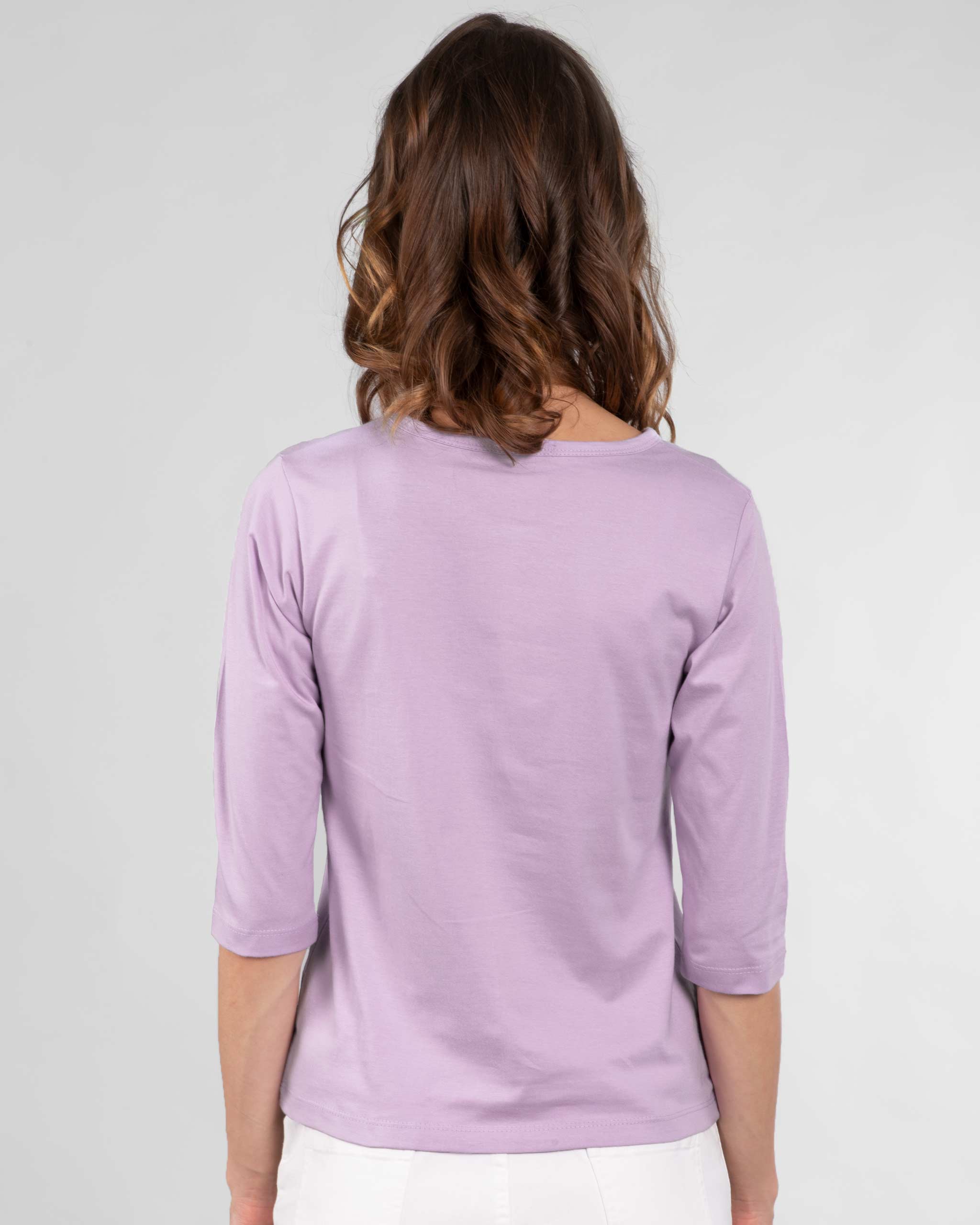 Shop I Purple You Heart Round Neck 3/4th Sleeve T-Shirt Lilac Breeze-Back