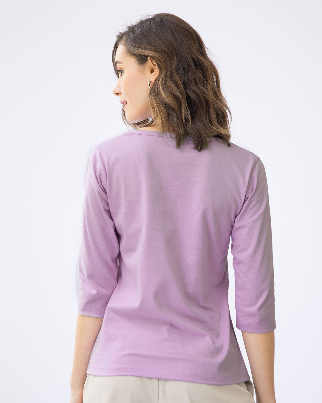 Shop I Purple You Round Neck 3/4th Sleeve T-Shirt-Back