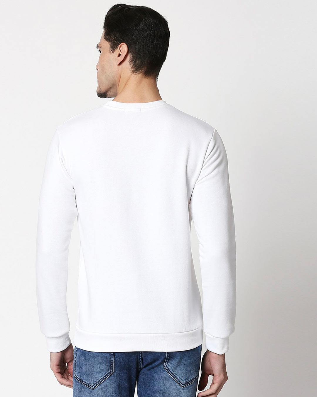 Shop I See You Fleece Sweatshirt White-Back