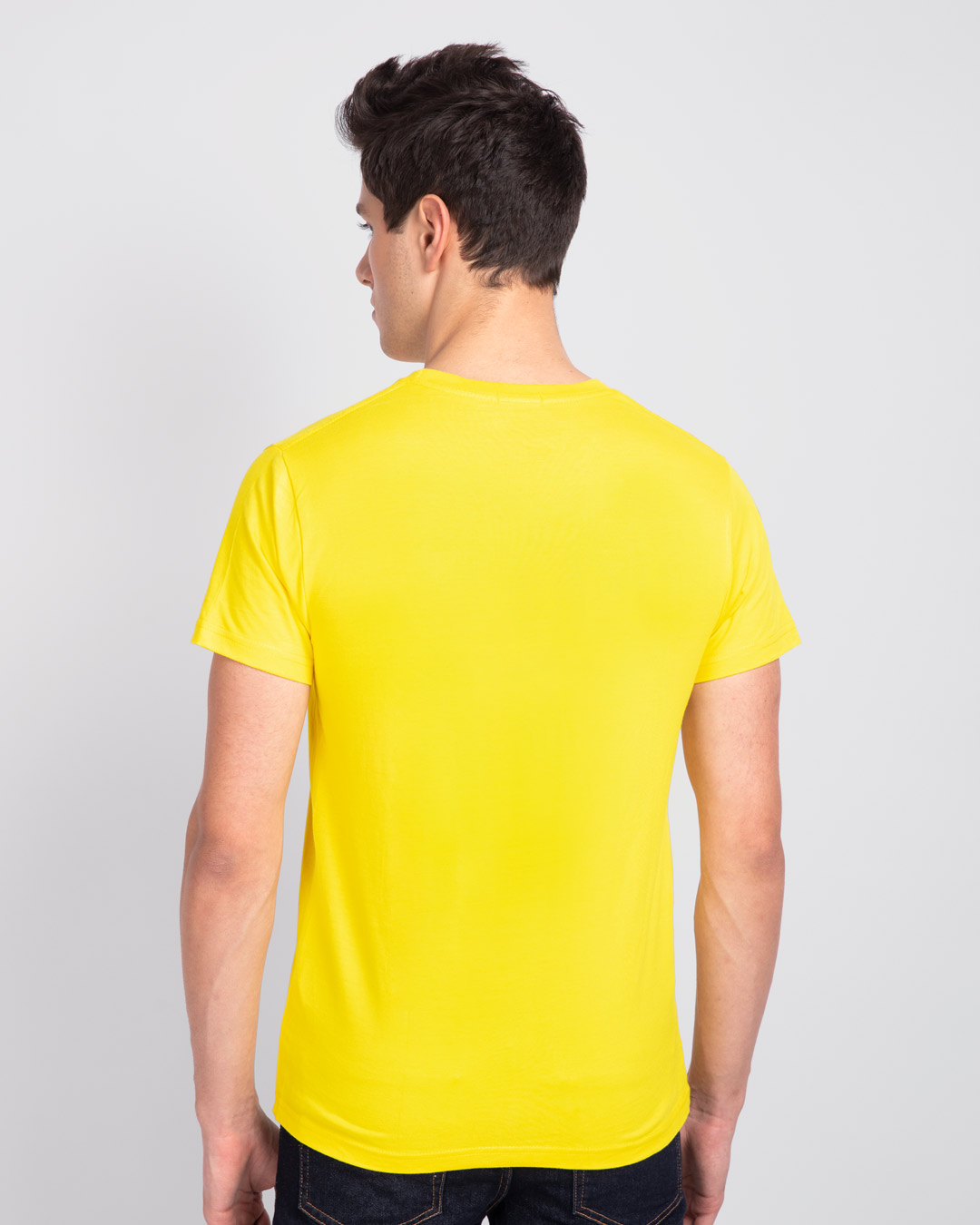 Shop I Would Prefer Neat Half Sleeve T-Shirt Pineapple Yellow -Back