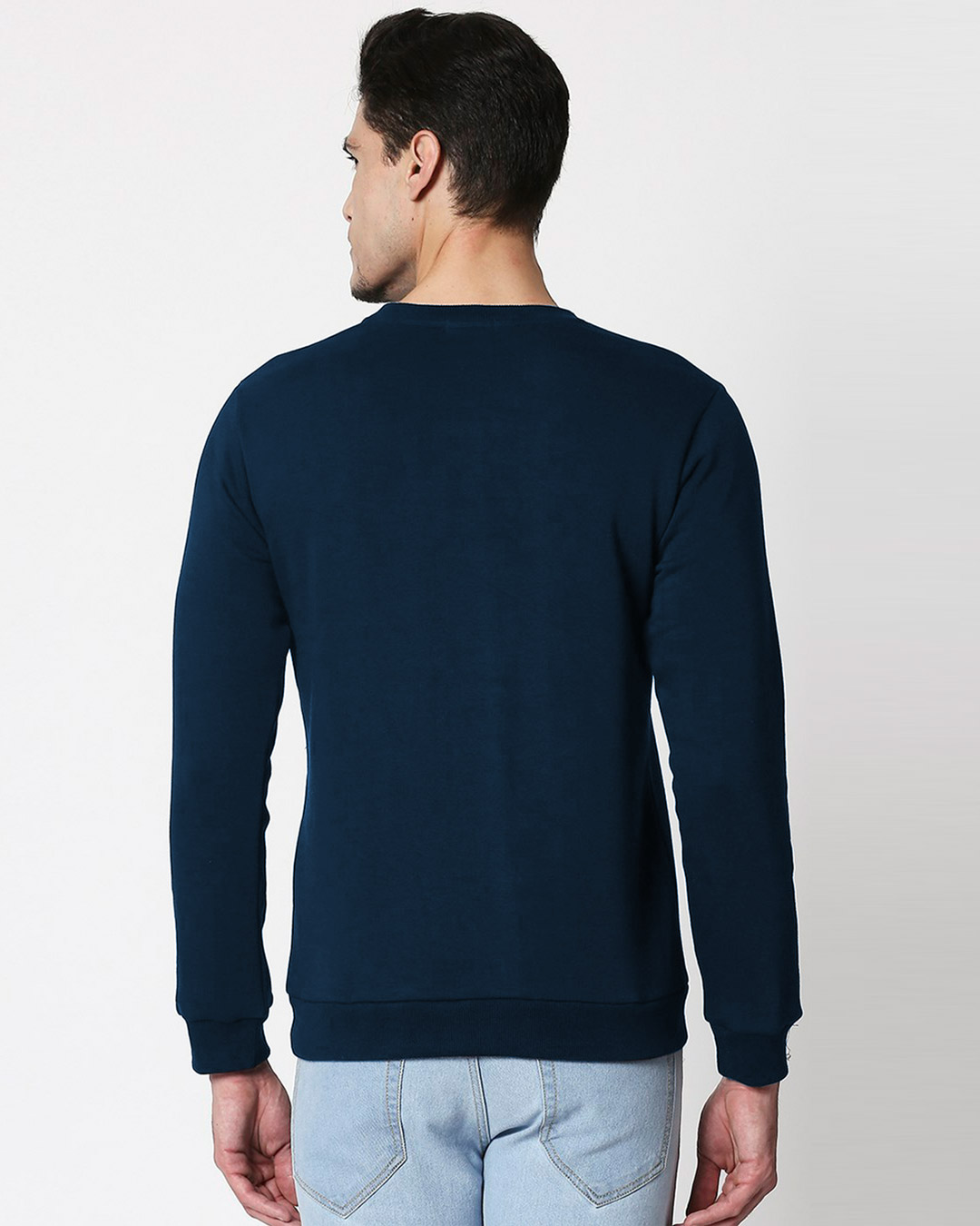 Shop Imagine Signature Fleece Sweatshirt Navy Blue-Back