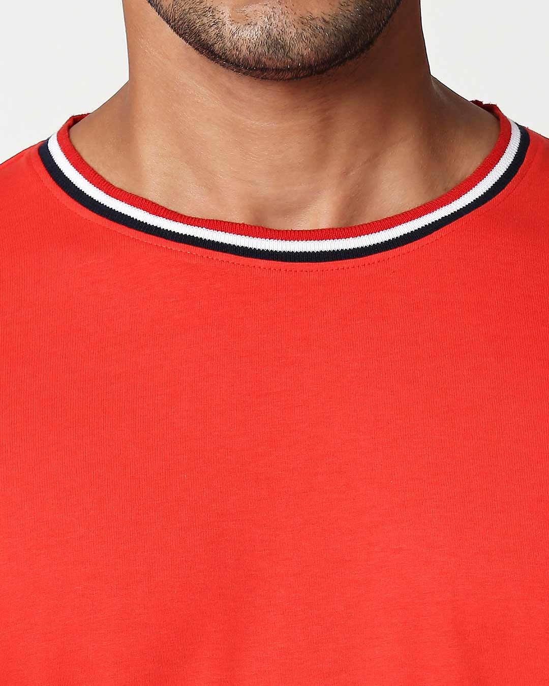 red crew neck