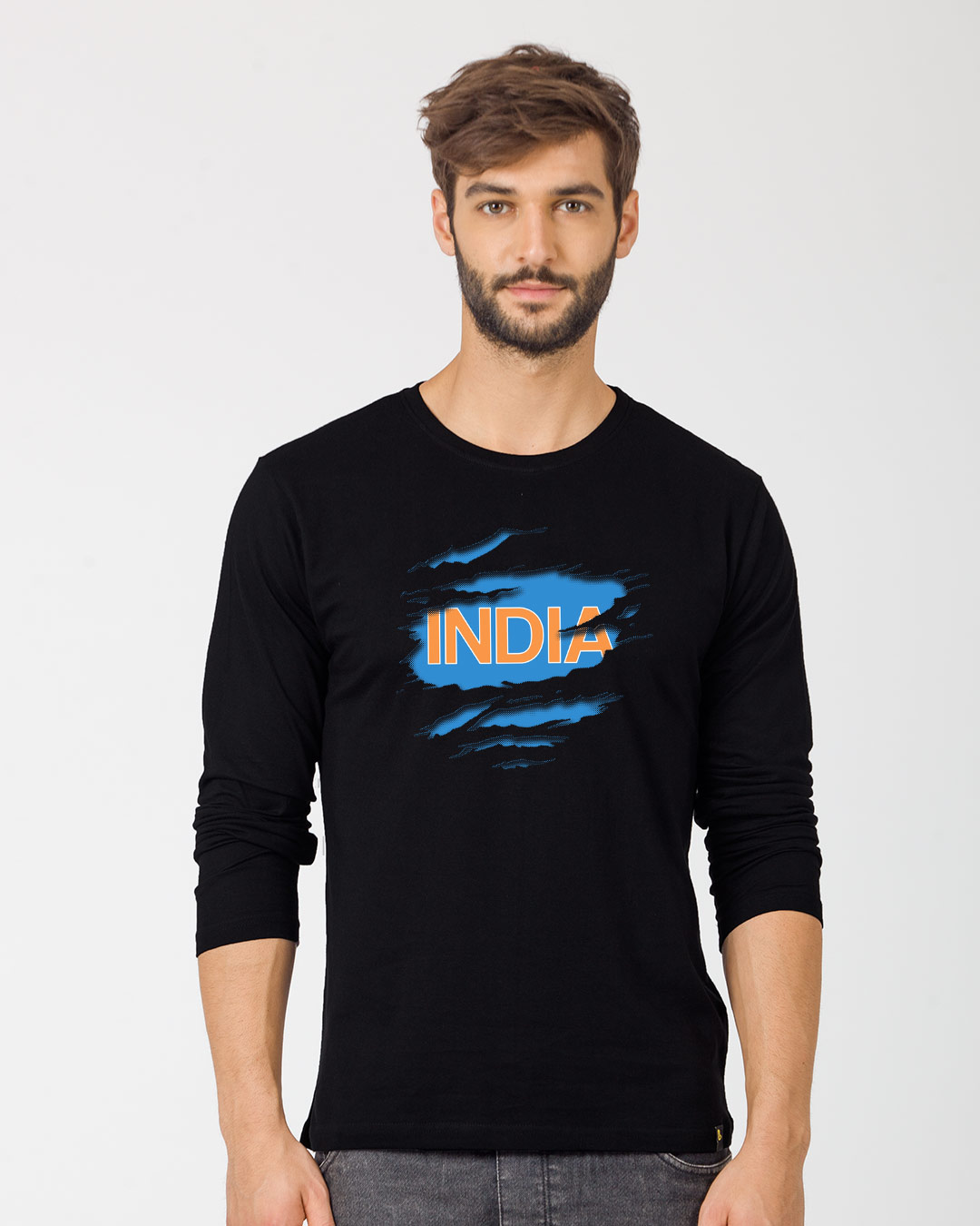 Buy Indian Blue Full Sleeve TShirt Online at Bewakoof