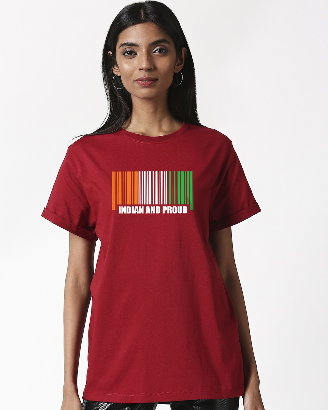 Shop Indian & Proud Women's Boyfriend T-shirt-Back