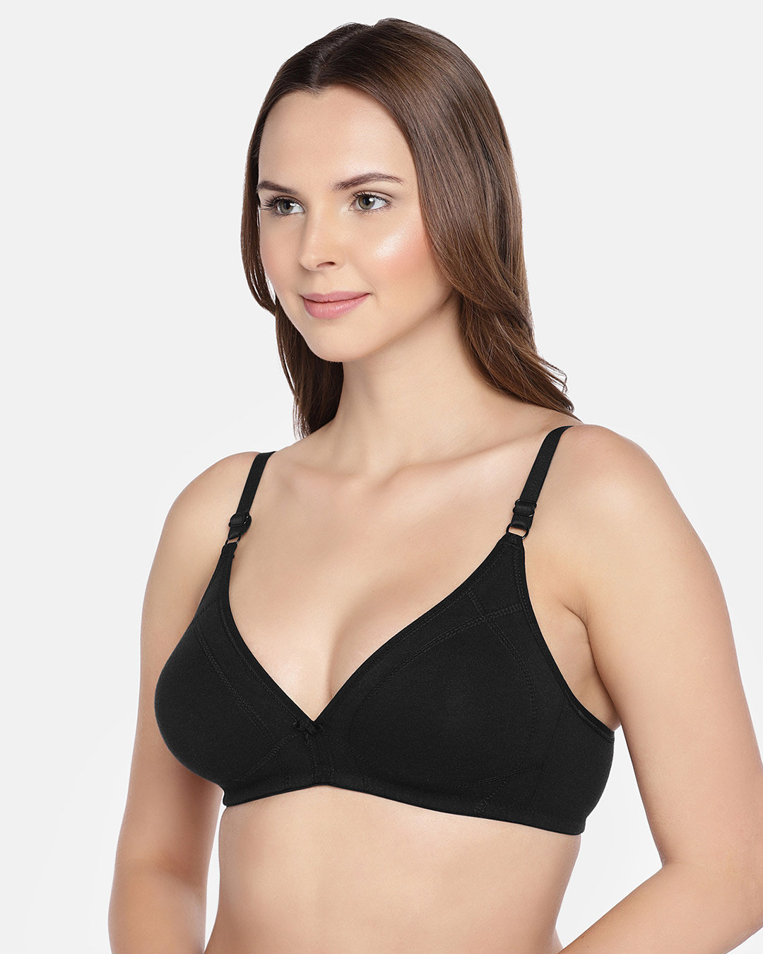 Shop Women's Organic Cotton Antimicrobial Seamless Triangular Bra With Supportive Stitch-Back