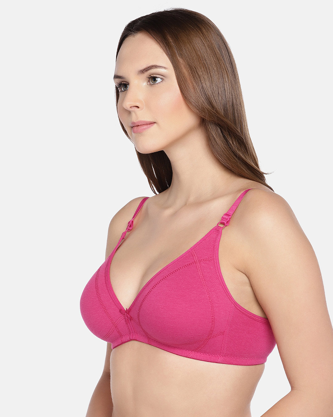 Shop Women's Organic Cotton Antimicrobial Seamless Triangular Bra With Supportive Stitch-Back