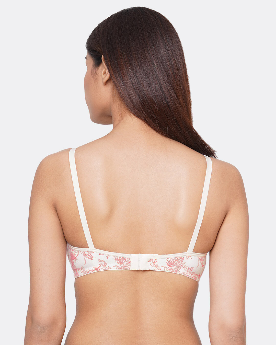 Shop Women's Organic Cotton Antimicrobial Soft Laced Bra-Back