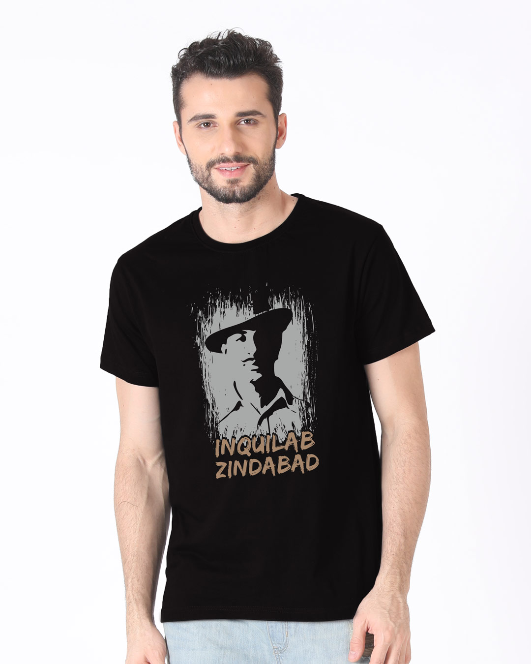 Shop Inquilab Zindabad Half Sleeve T-Shirt-Back