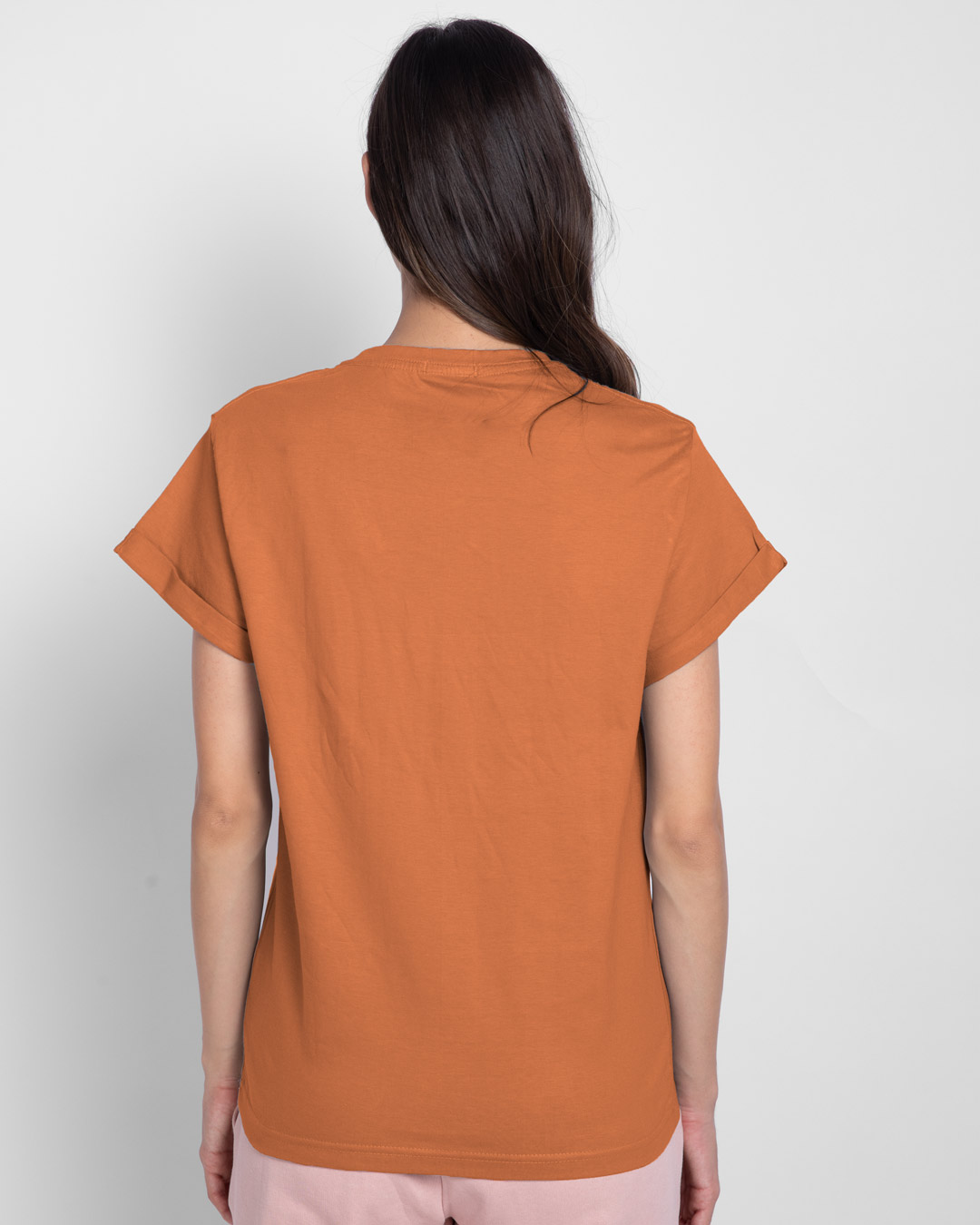 Shop Inspire Leaf Boyfriend T-Shirt Vintage Orange-Back