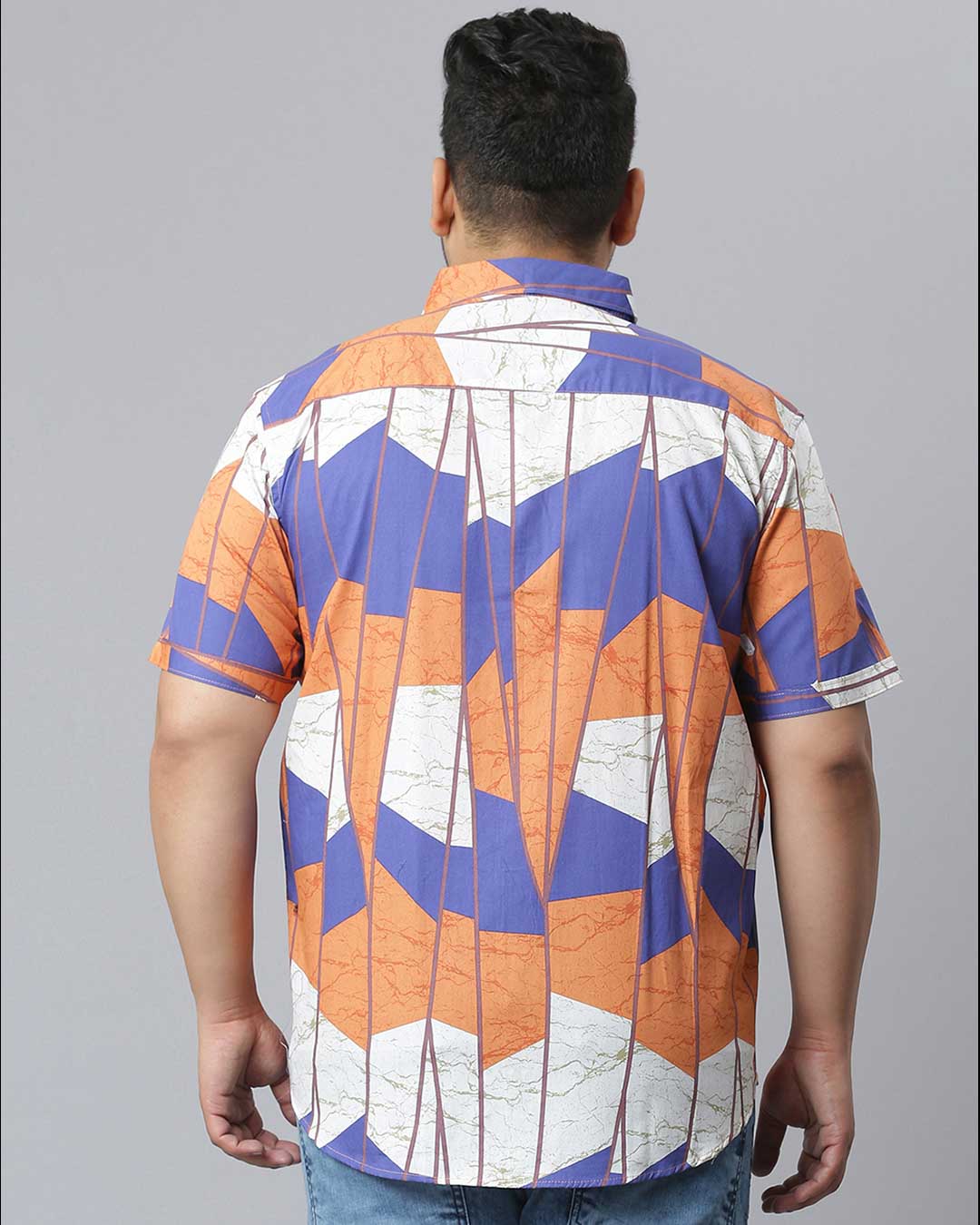 Shop Men's Multicolor Graphic Design Stylish Casual Shirt-Back