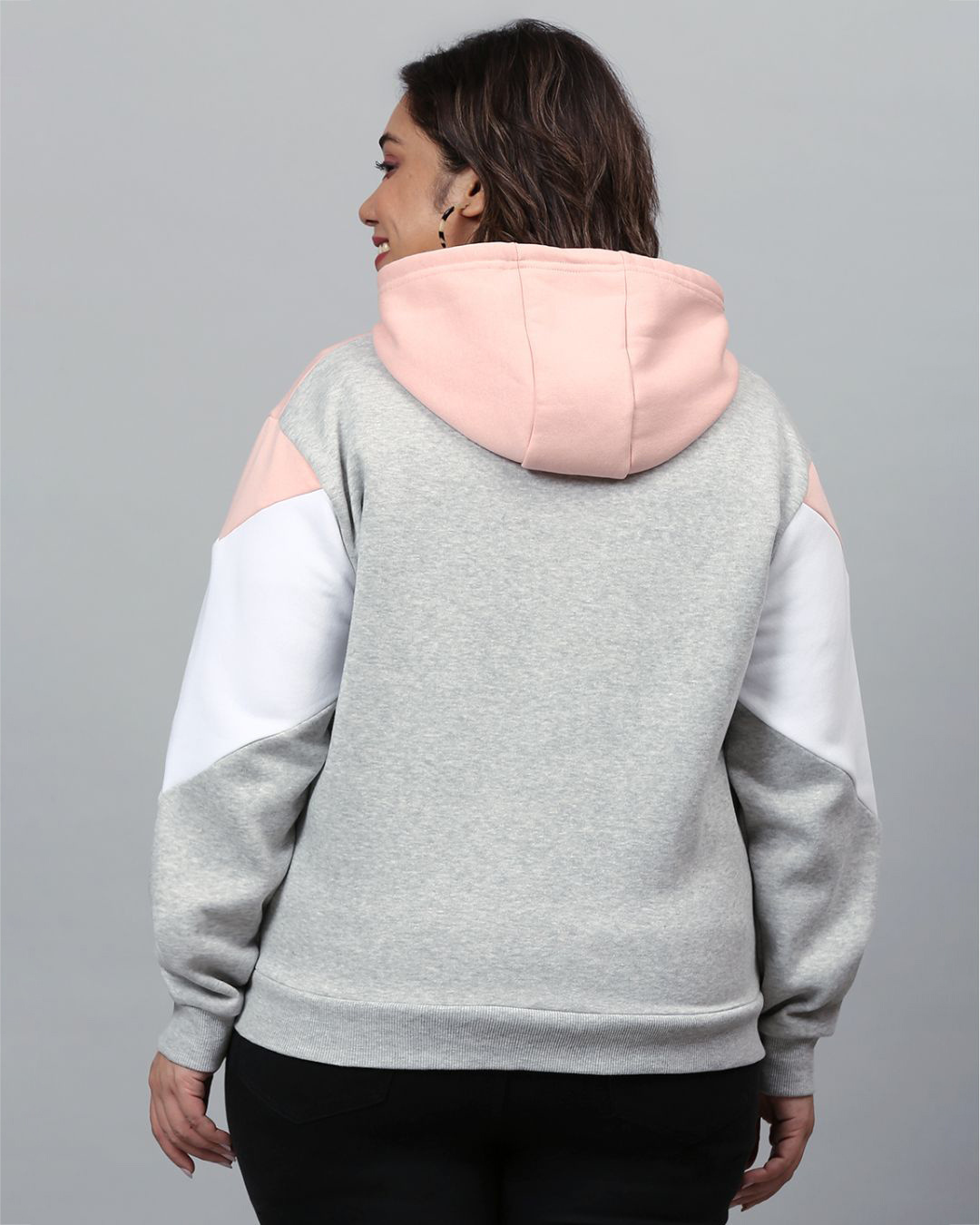 Shop Women's Multicolor Colorblocked Stylish Casual Sweatshirt-Back