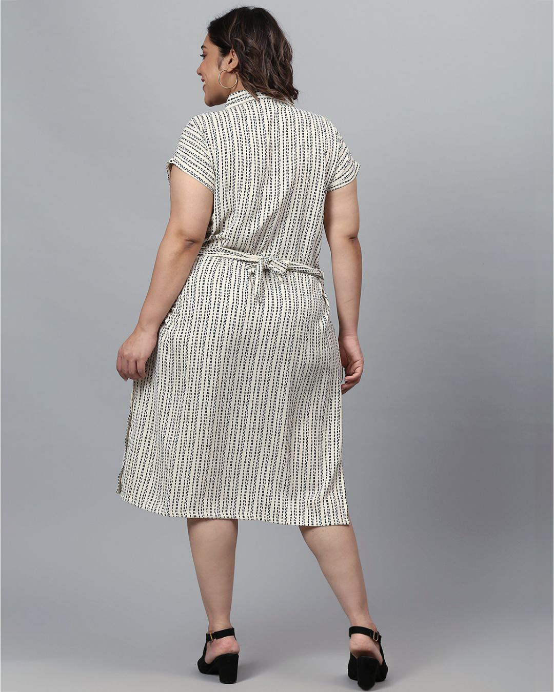 Shop Women's White Printed Stylish Casual Dress-Back